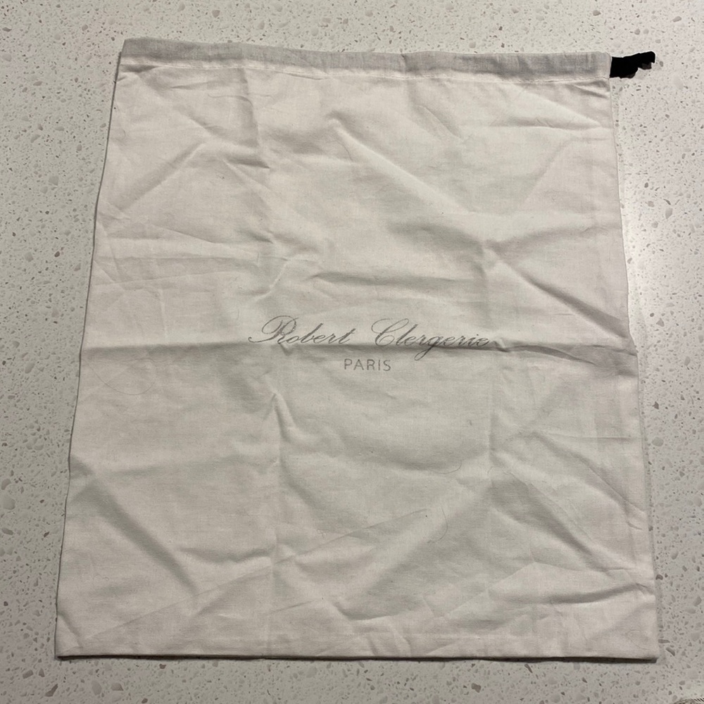ROBERT CLERGERIE PARIS white dust bag shoe bag
